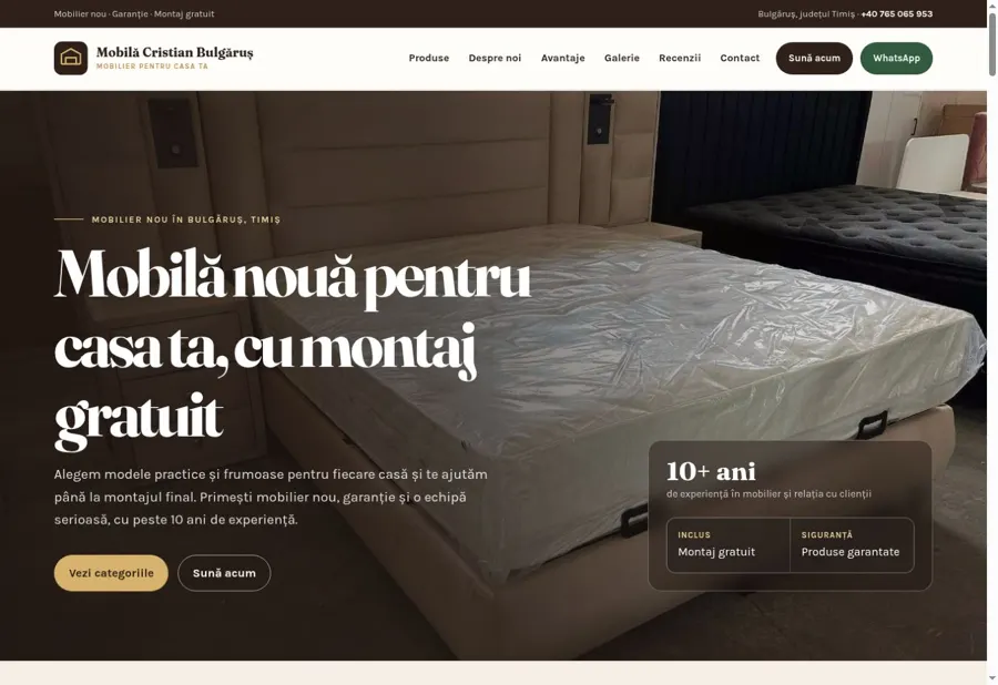 Homepage Mobilă Cristian